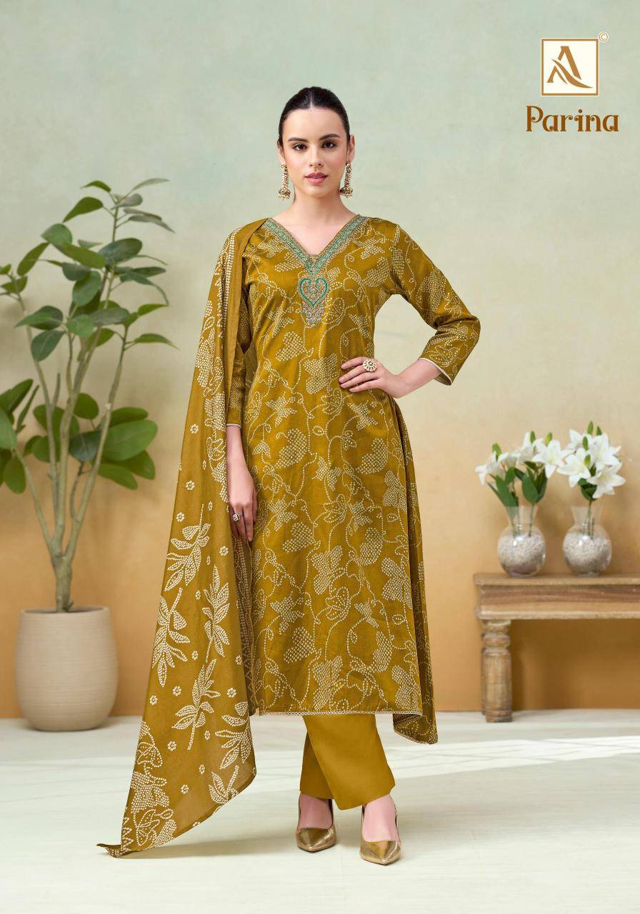 Alok suit parina Designer dress material wholesalers